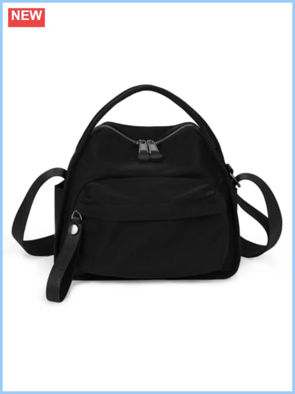 Nylon Crossbody Bag Lightweight Water-Resistant Small Diaper Purse for Women